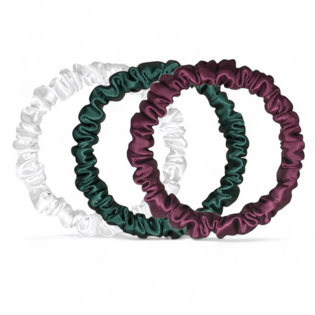 Organic Skinny Silk Scrunchies | Three Pack - Echo Market