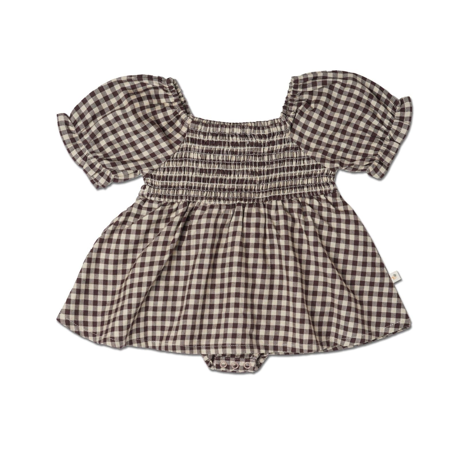 Organic Smocked Dress | Gingham Checks - Echo Market