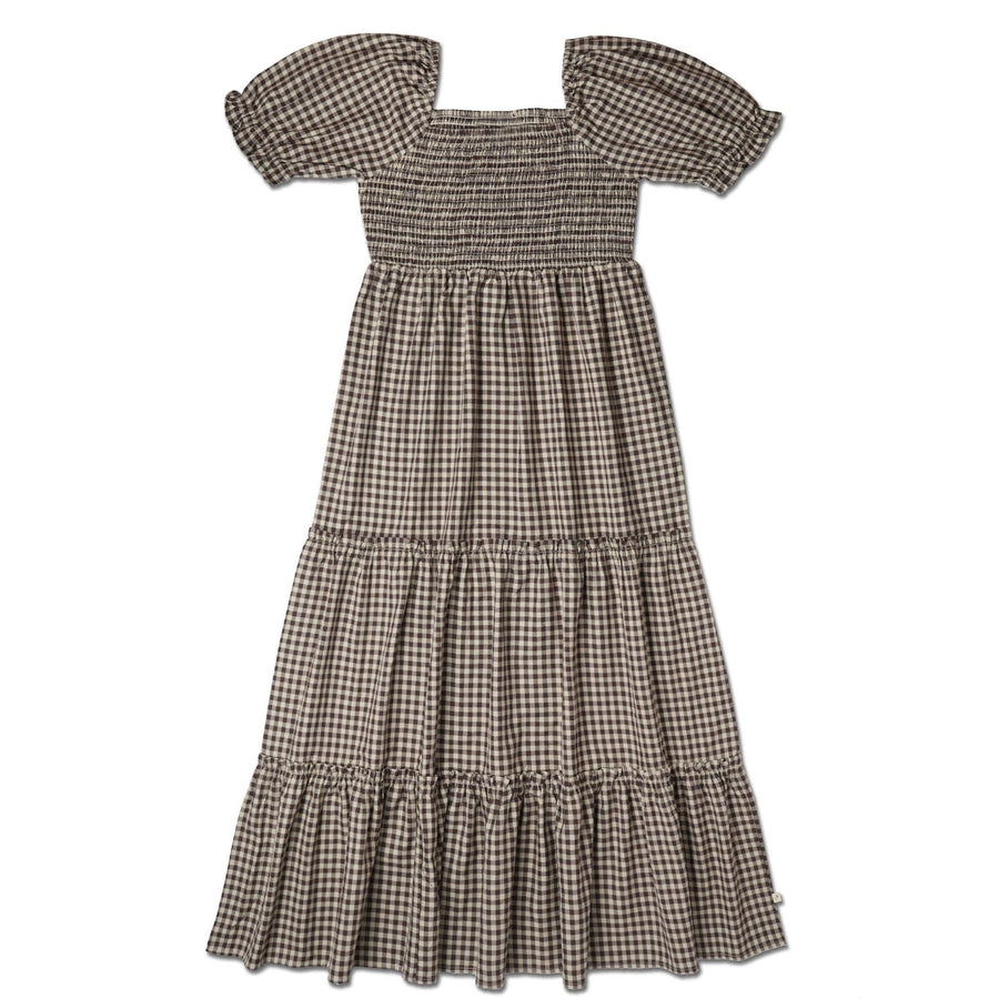 Organic Smocked Tiered Dress | Gingham Checks - Echo Market