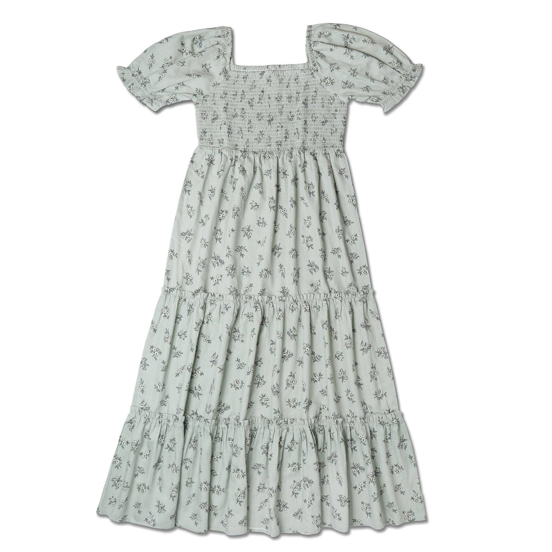 Organic Smocked Tiered Dress | Sage Bloom - Echo Market