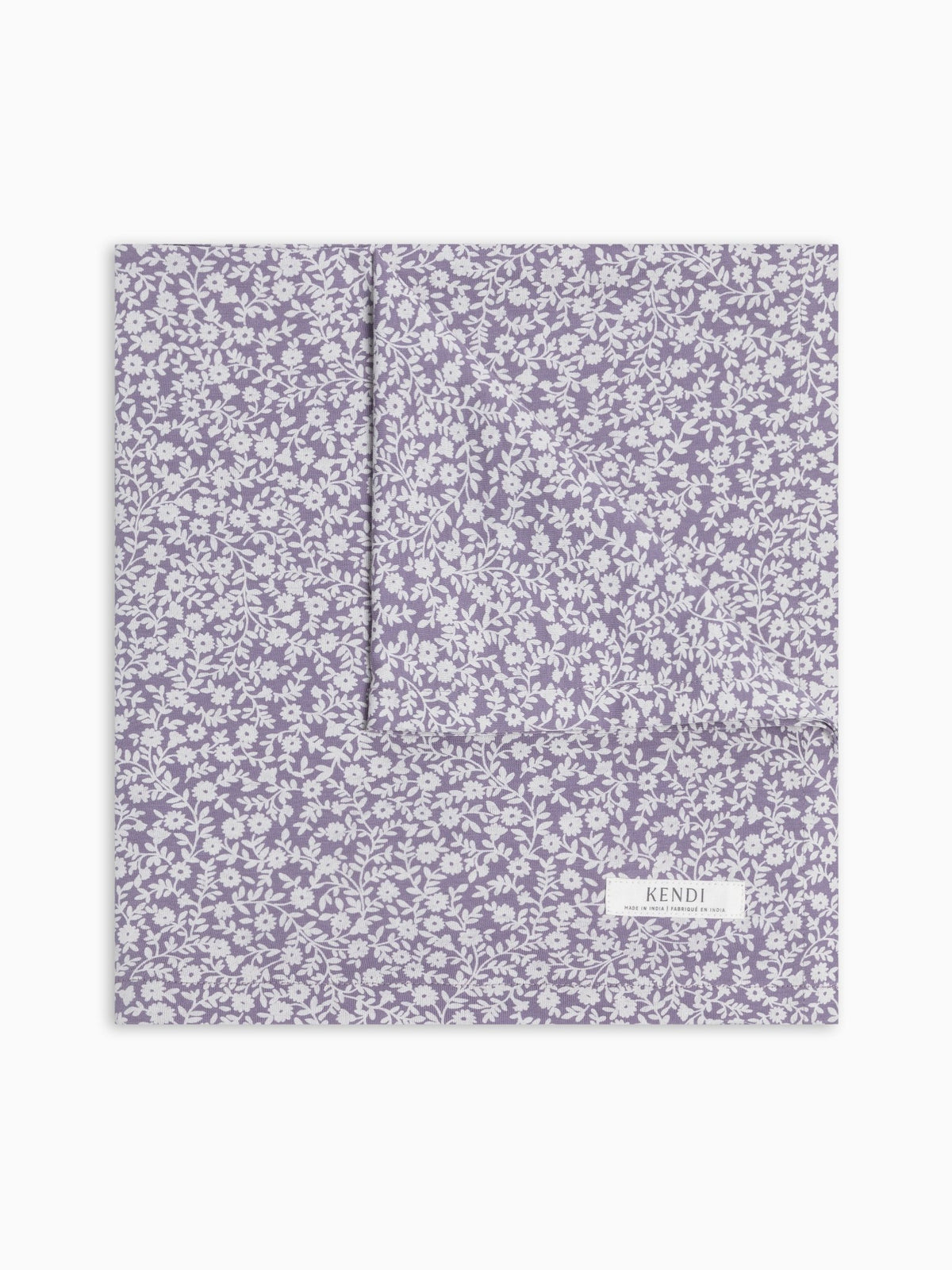 colored organics swaddle blanket in gwen floral and Lavender + Ivory