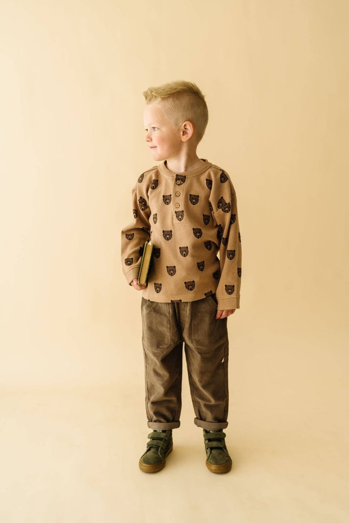 Organic Tee and Corduroy Pant Set | Espresso - Echo Market