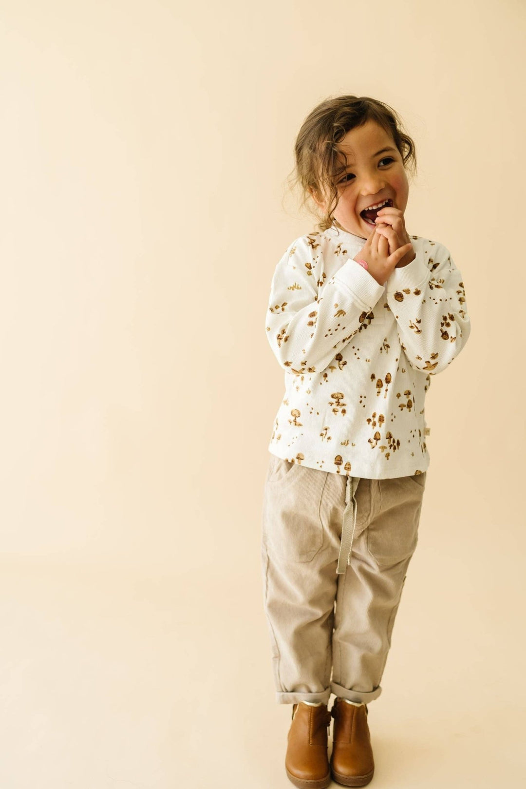 Organic Tee and Corduroy Pant Set | Oat - Echo Market