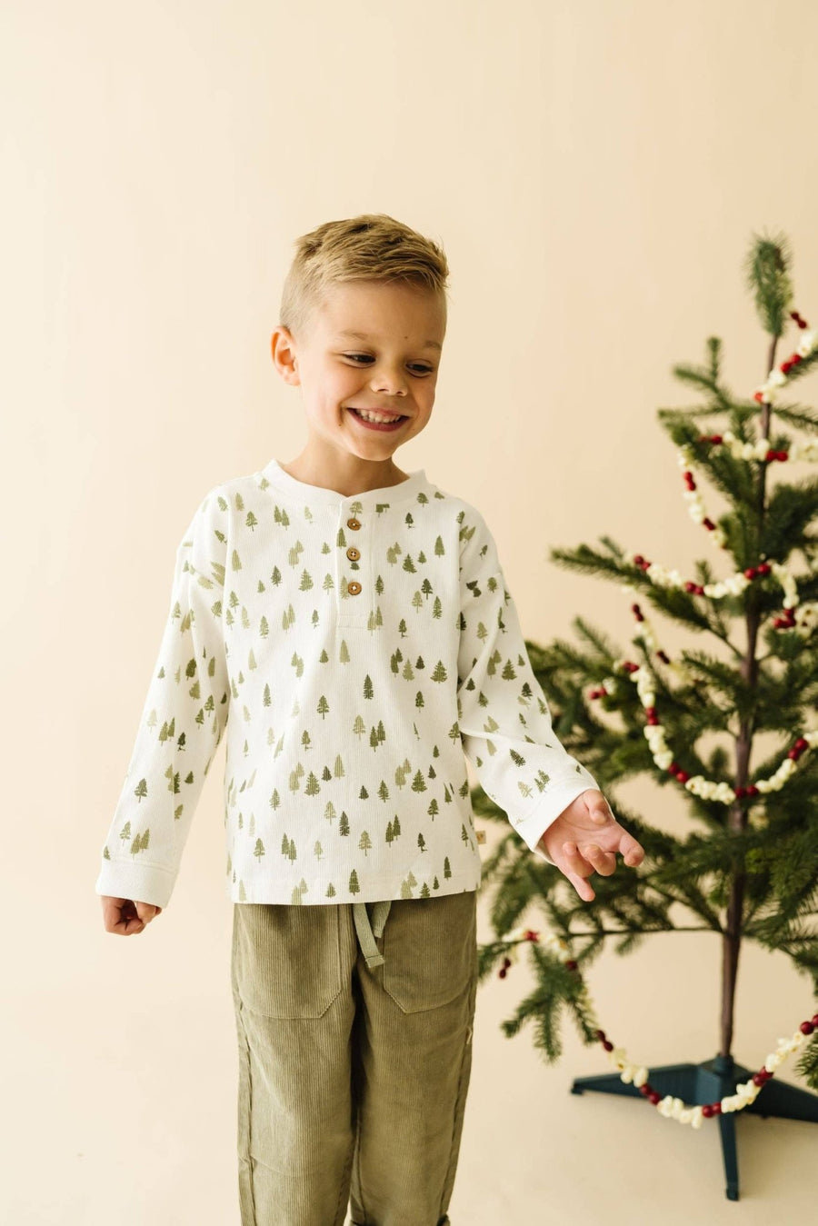 Organic Tee and Corduroy Pant Set | Olive - Echo Market
