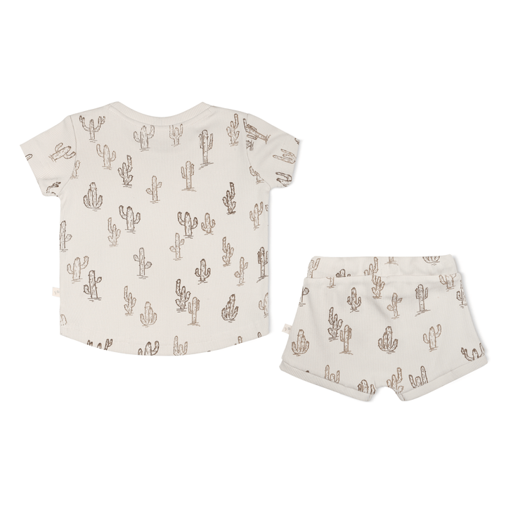 Organic Tee and Shorties Set | Cactus - Echo Market