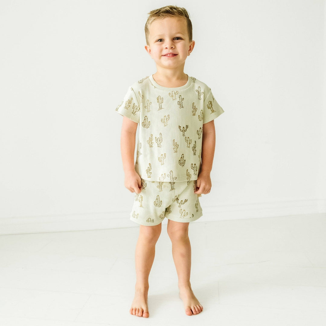 Organic Tee and Shorties Set | Cactus - Echo Market