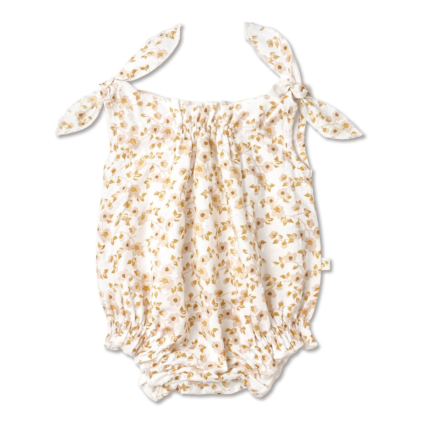 Organic Tie Shoulder Bubble Romper - Echo Market