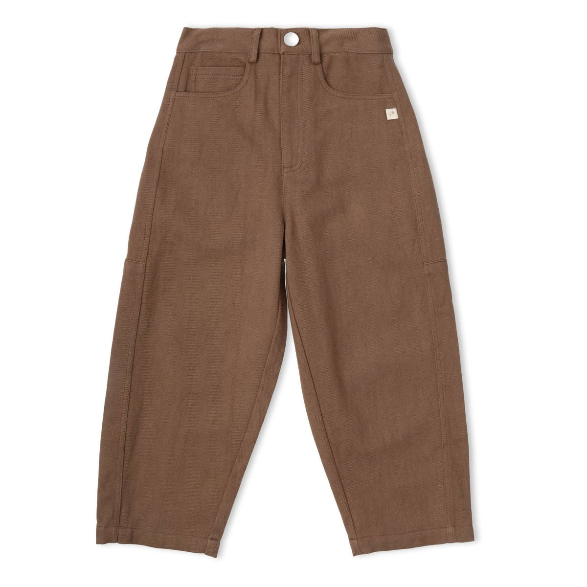 Organic Twill Barrel Pants | Brown - Echo Market