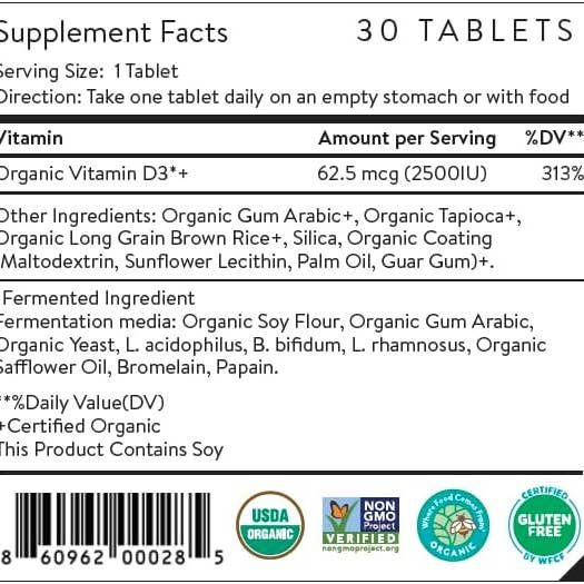 Organic Vitamin D3 2500 IU - Echo Market