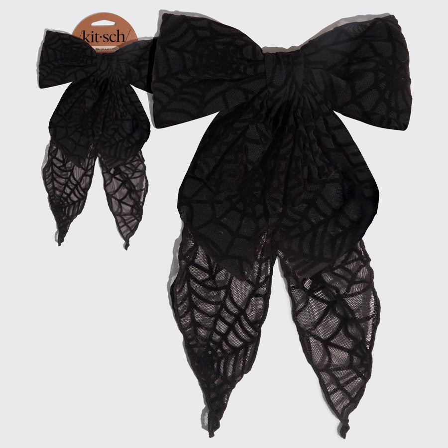 Oversized Bow Hair Clip | Spiderweb - Echo Market