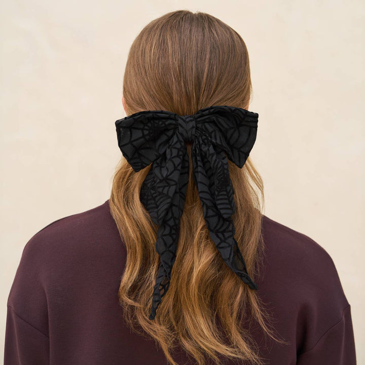 Oversized Bow Hair Clip | Spiderweb - Echo Market