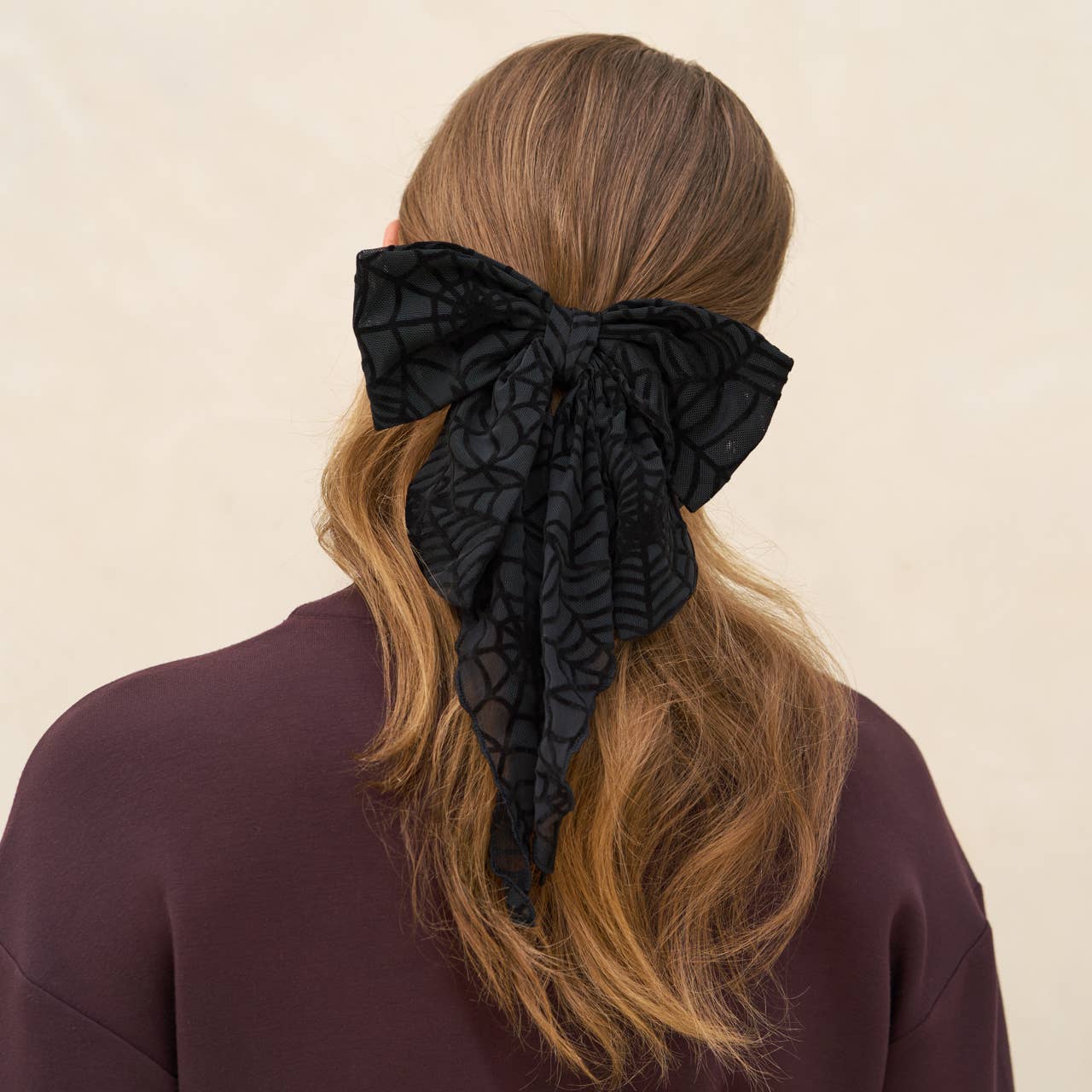 Oversized Bow Hair Clip | Spiderweb - Echo Market