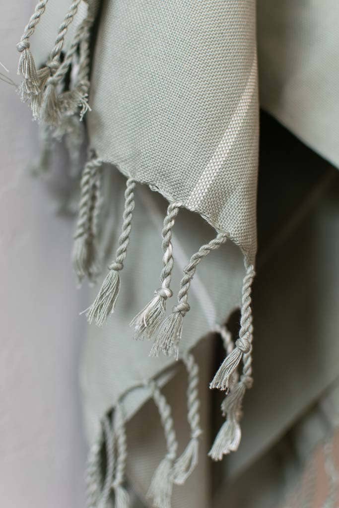 Oversized Woven Towel | Sage Green - Echo Market