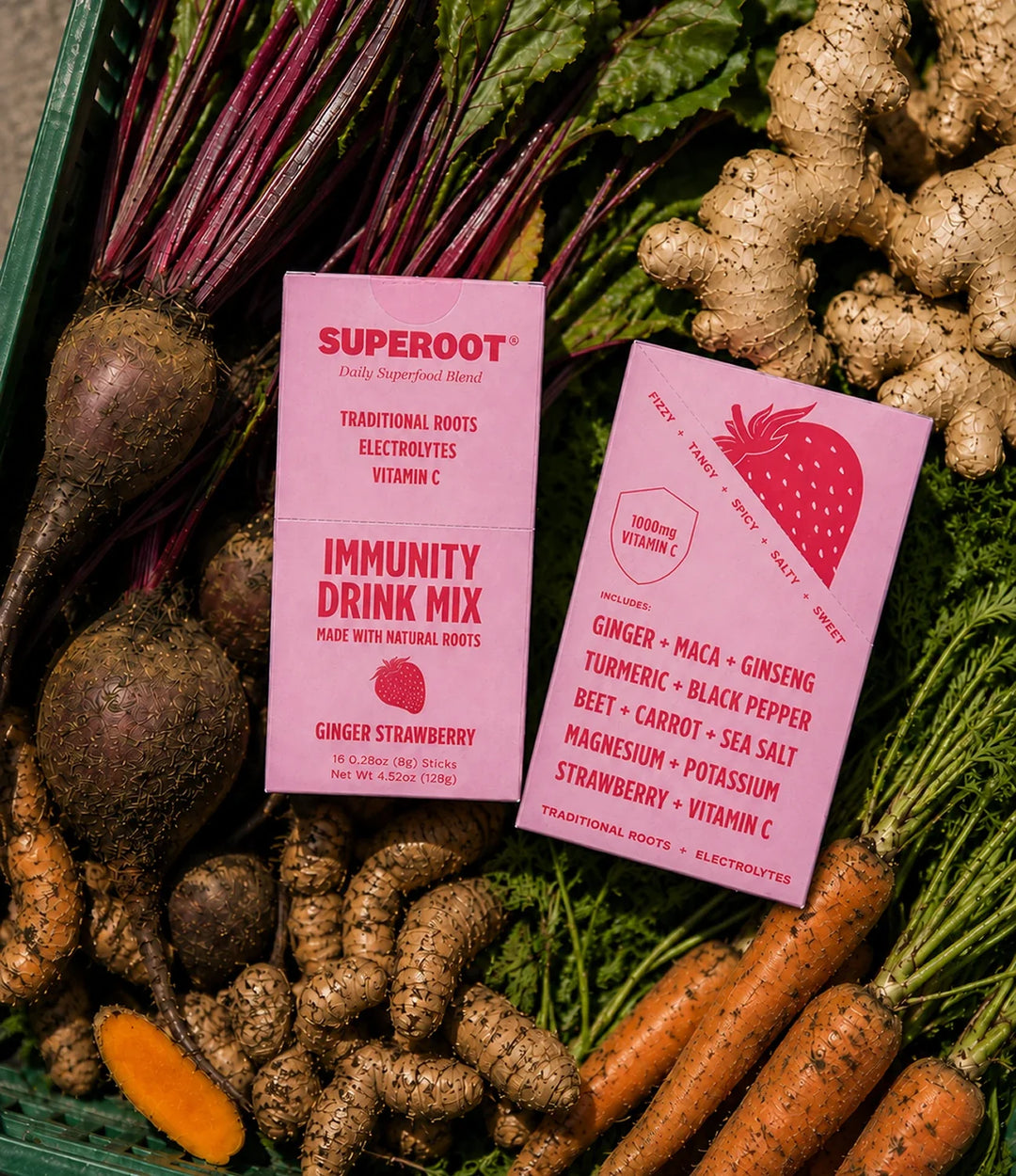 Superoot® Immunity Drink Mix | Ginger Strawberry