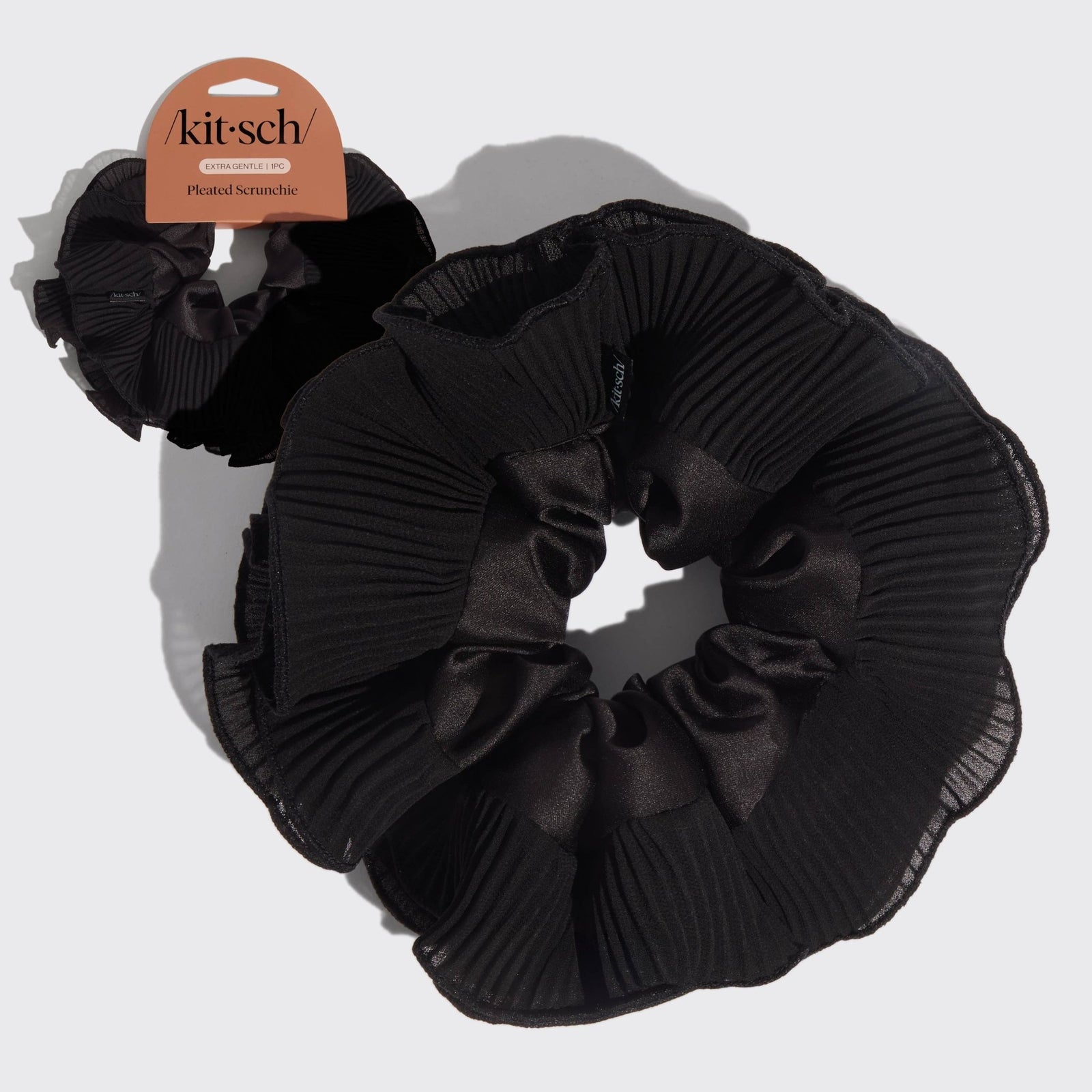 Pleated Scrunchie | Halloween Black - Echo Market