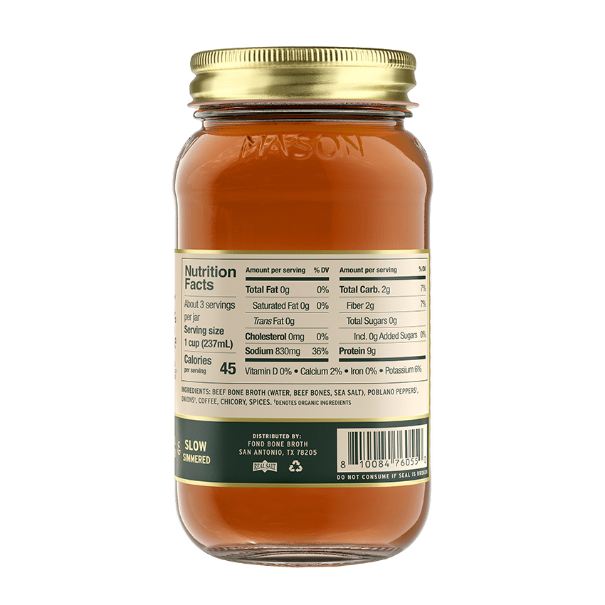 Poblano Grass - Fed Regenerative Beef Bone Broth - Echo Market