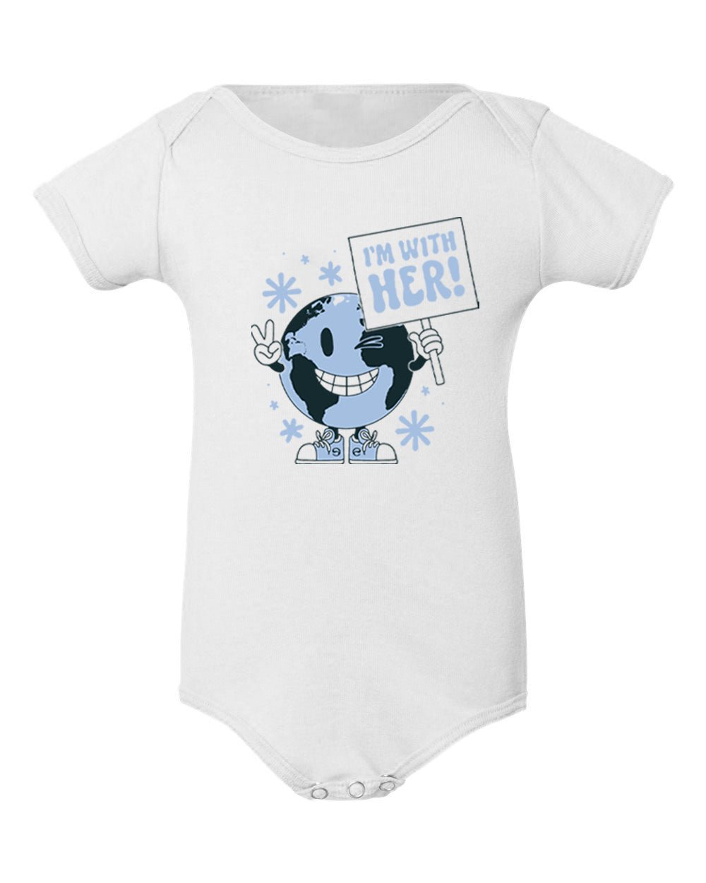 (PRE - ORDER) "I'm With Her" | Earth Day 2025 Organic Cotton Baby Onesie - Echo Market
