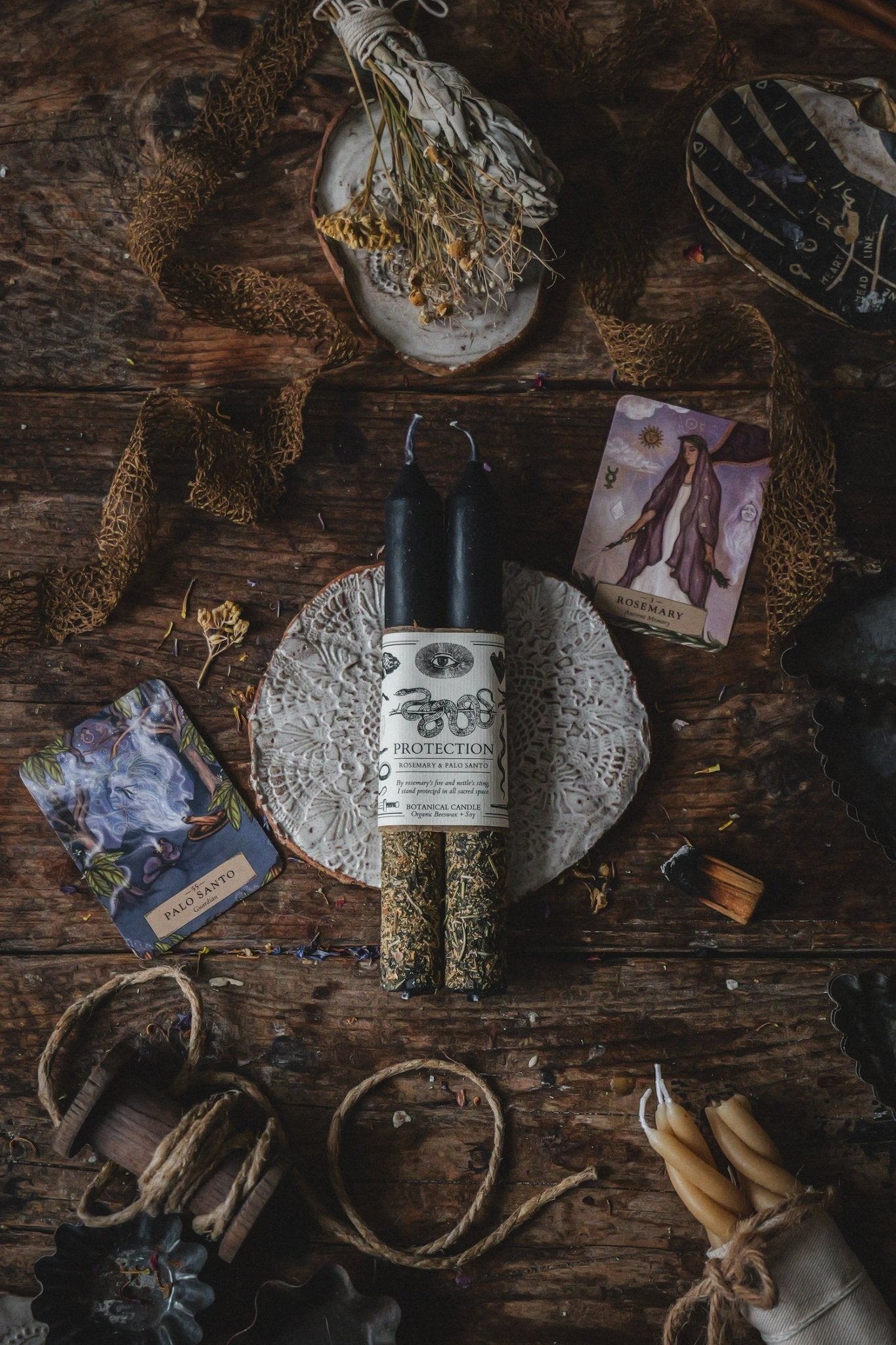 PROTECTION RITUAL CANDLE | Shadow Shield & Transmutation - Echo Market