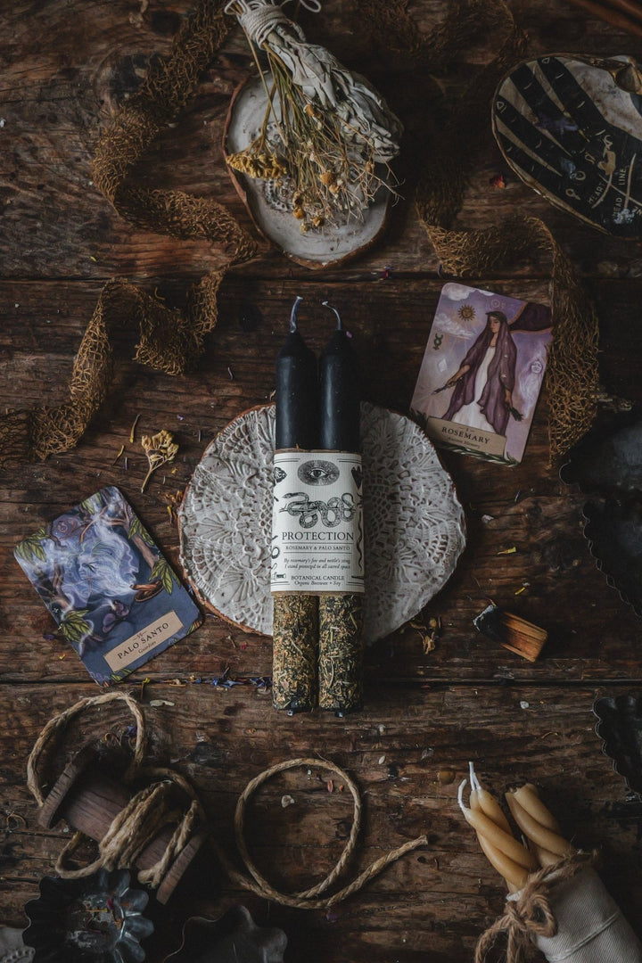 PROTECTION RITUAL CANDLE | Shadow Shield & Transmutation - Echo Market