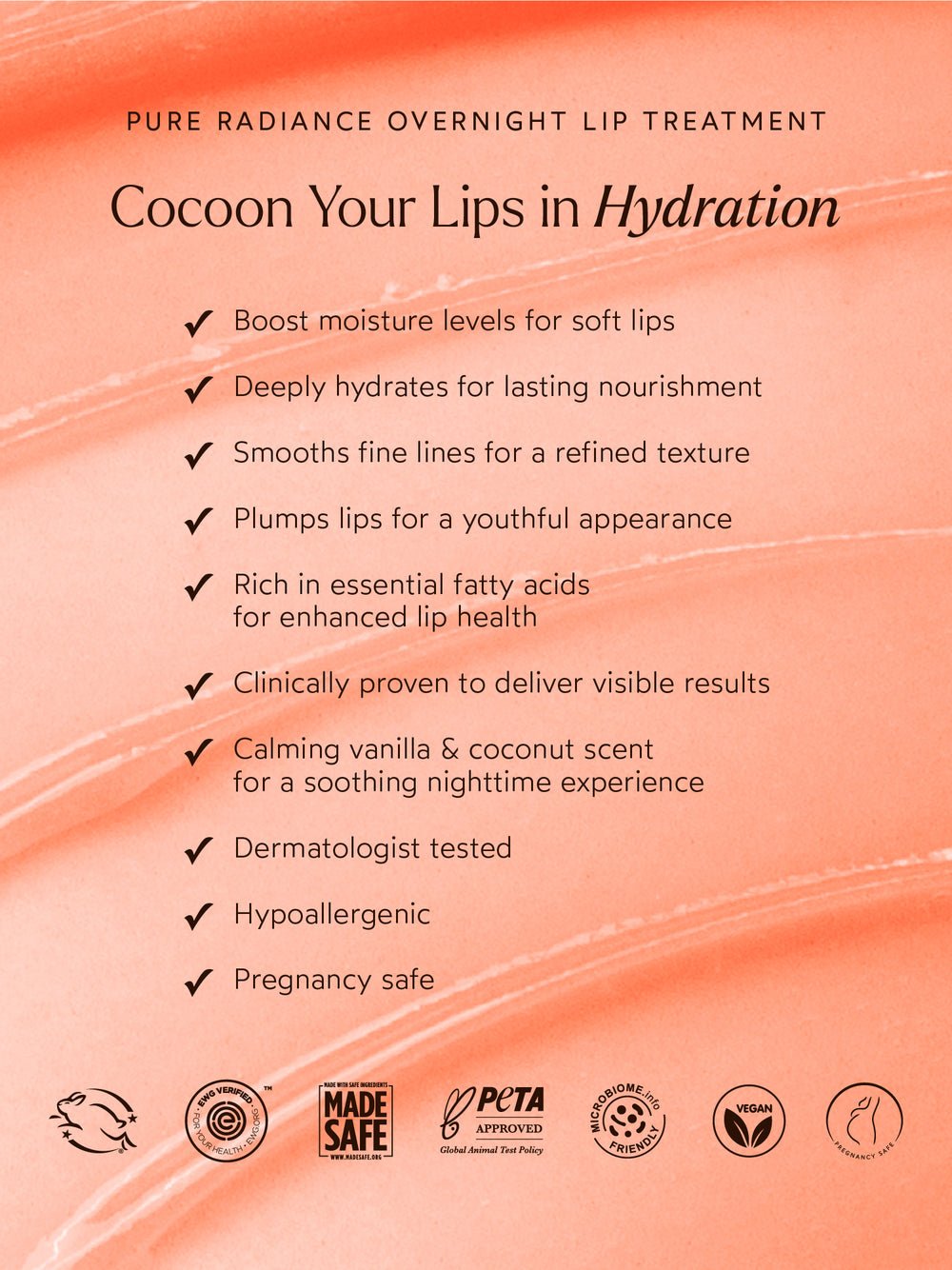 Pure Radiance Overnight Lip Treatment - Echo Market