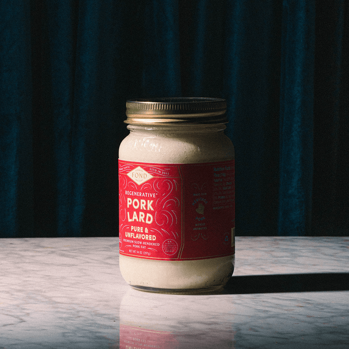 Pure & Unflavored Regenerative Pork Lard 14oz - Echo Market