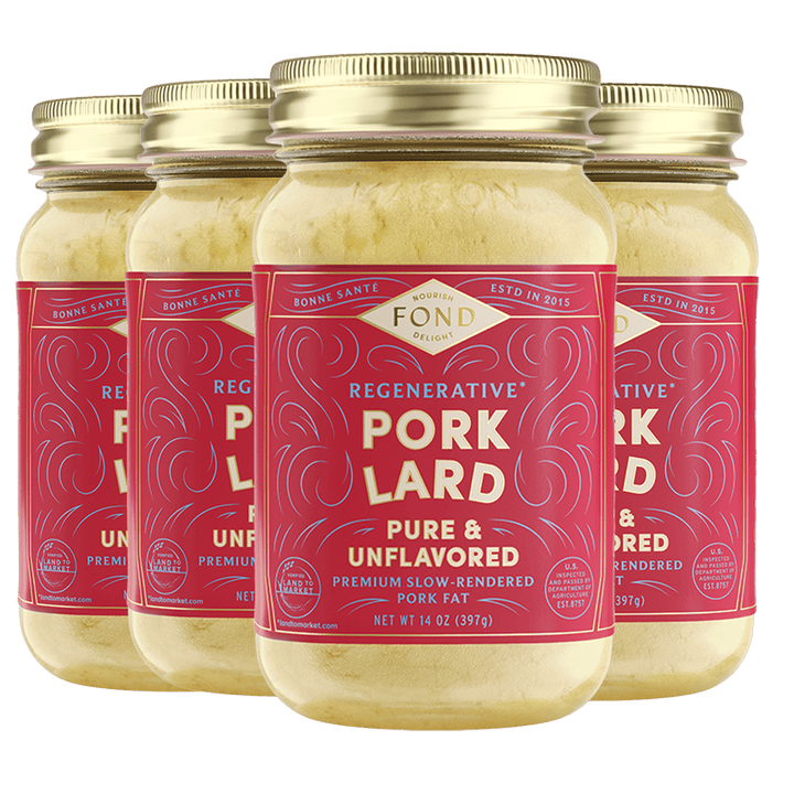 Pure & Unflavored Regenerative Pork Lard 14oz - Echo Market
