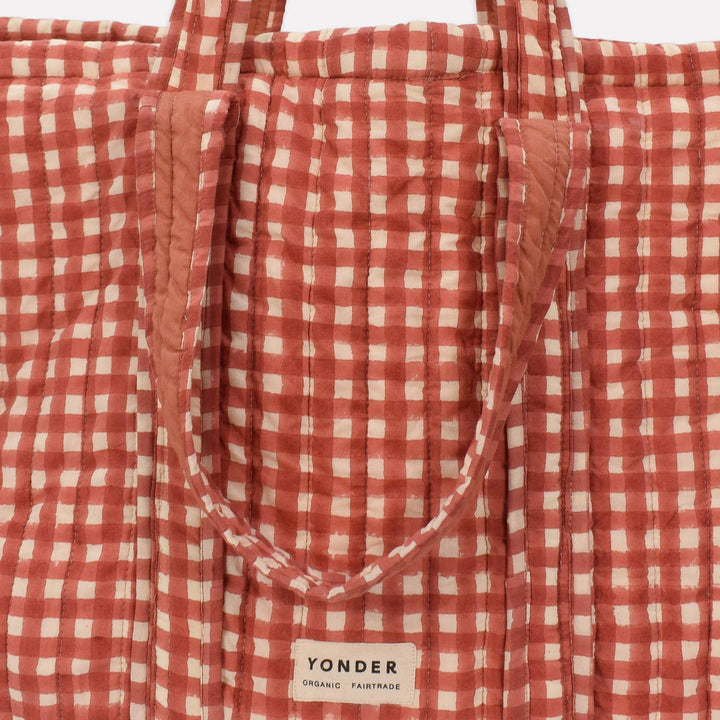 Quilted Carry All | Gingham | Ginger - Echo Market