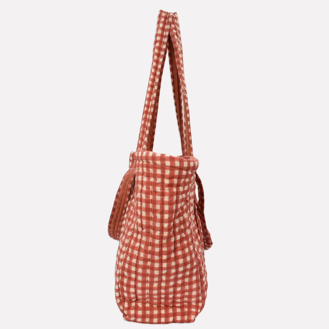 Quilted Carry All | Gingham | Ginger - Echo Market