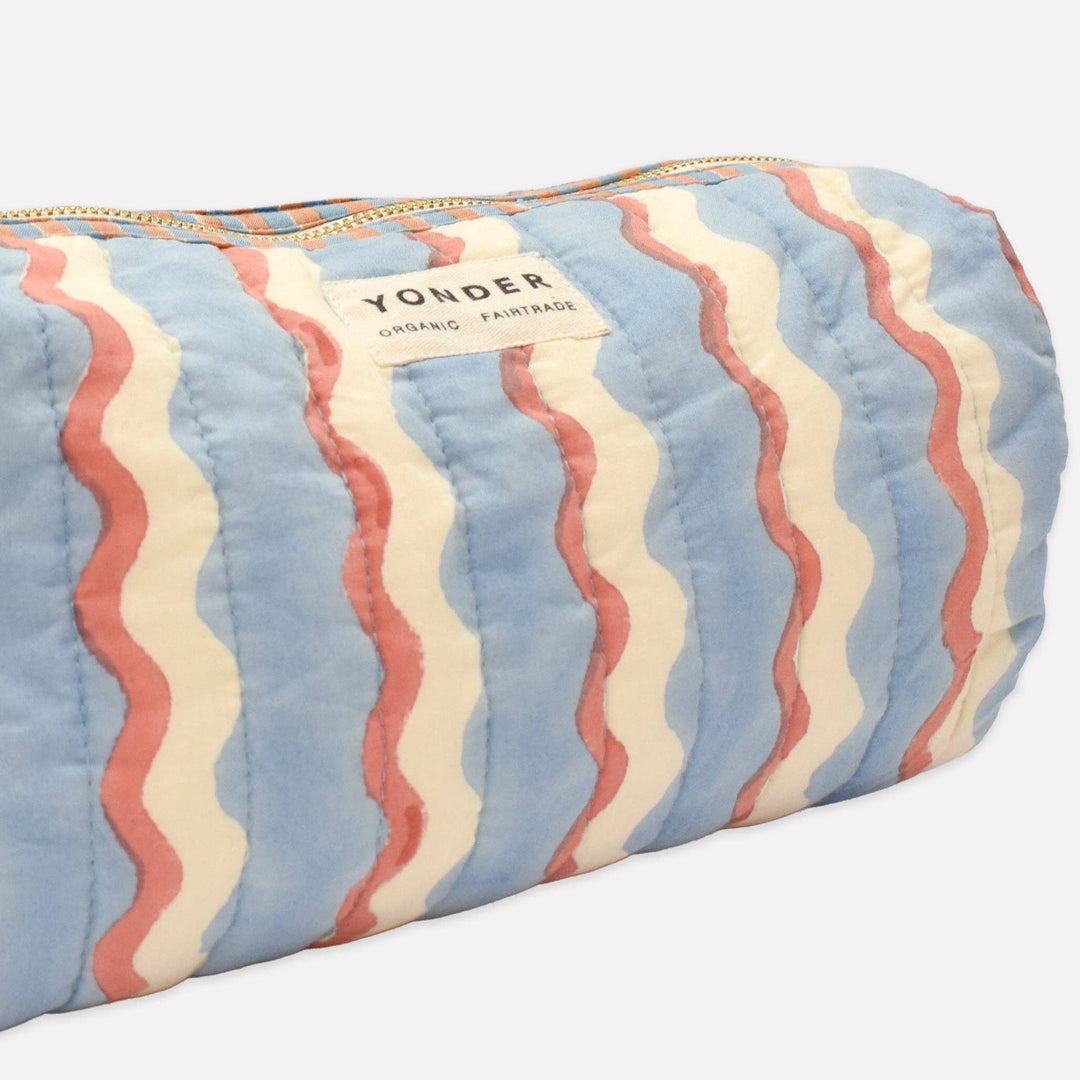  cylindrical pillow with wavy pattern and &