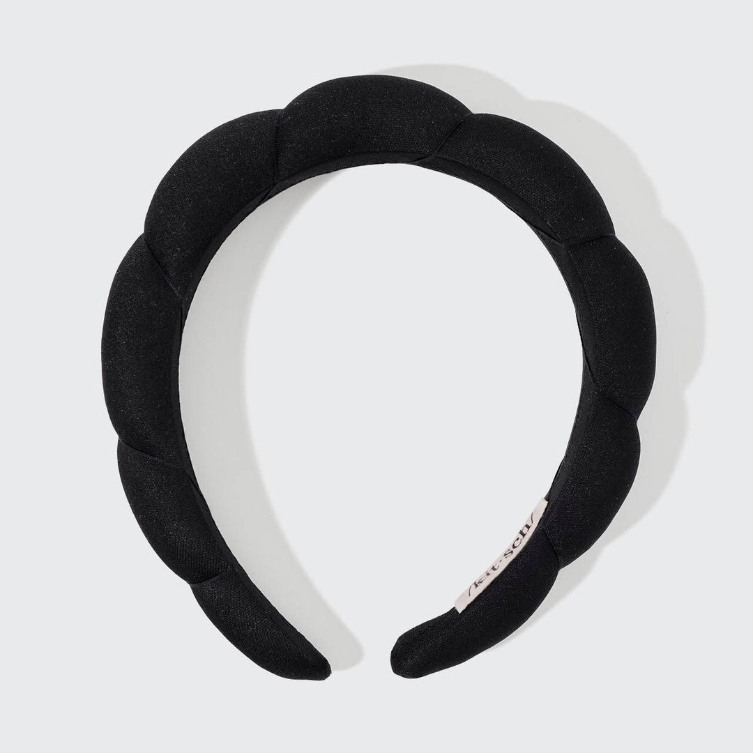 Recycled Fabric Puffy Headband | Black - Echo Market