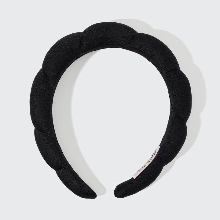 Recycled Fabric Puffy Headband | Black - Echo Market