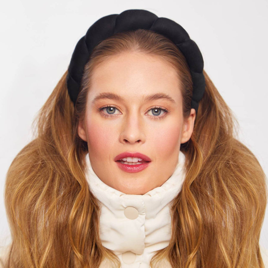 Recycled Fabric Puffy Headband | Black - Echo Market