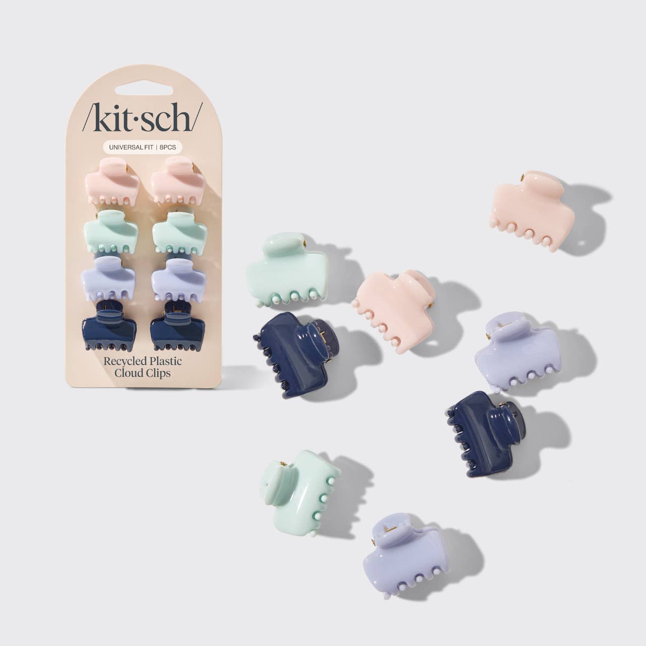 Recycled Plastic Mini Cloud Clips | 8pc Set - Echo Market