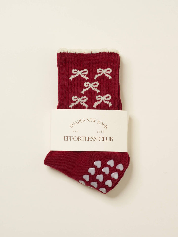🎀 Ribbon Petal Grip Sock | Pilates Socks - Echo Market