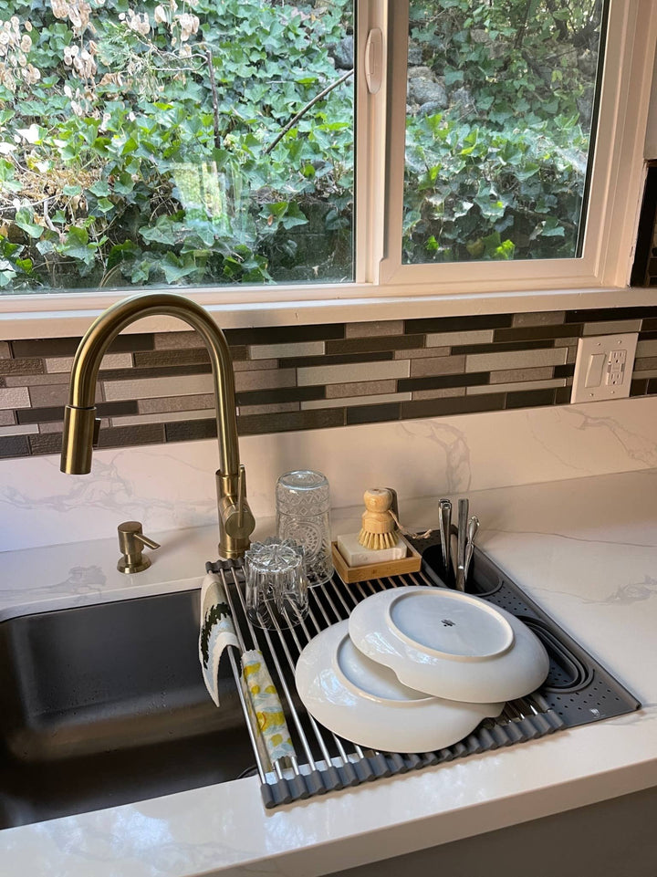 Roll up Silicone & Steel Dish Drying Rack - Echo Market