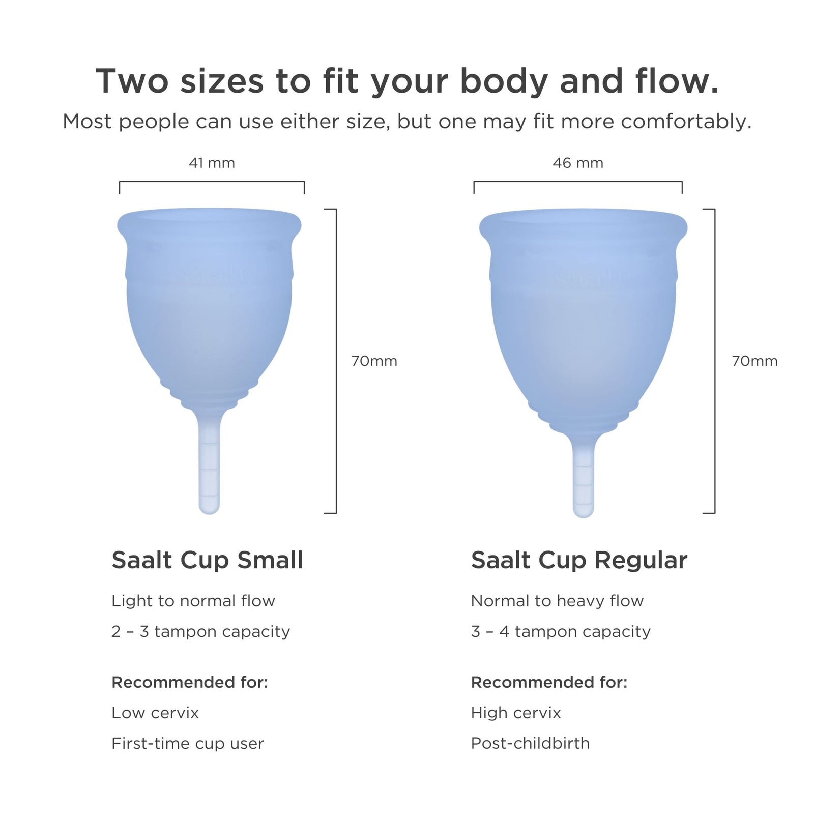 Saalt Menstrual Cup | Ocean Blue - Echo Market