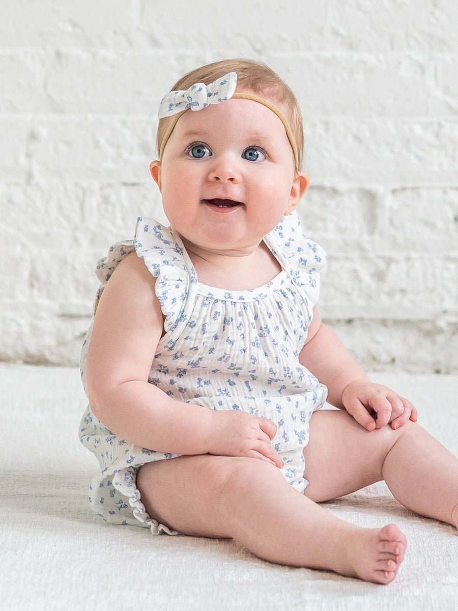 Sandra Muslin Tank Bubble Romper | Rosebay Floral | Coconut + Sea - Echo Market