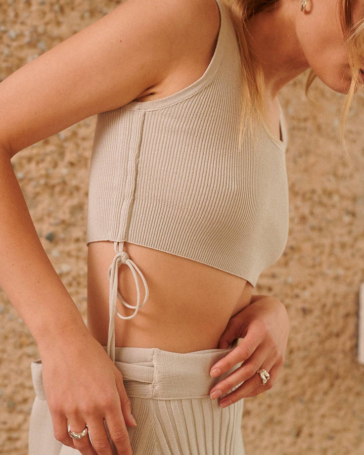 Šatrija | Silver Grey Cotton Wrap Skirt - Echo Market