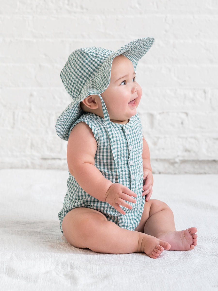 Seersucker Sun Hat | Laguna Gingham - Echo Market