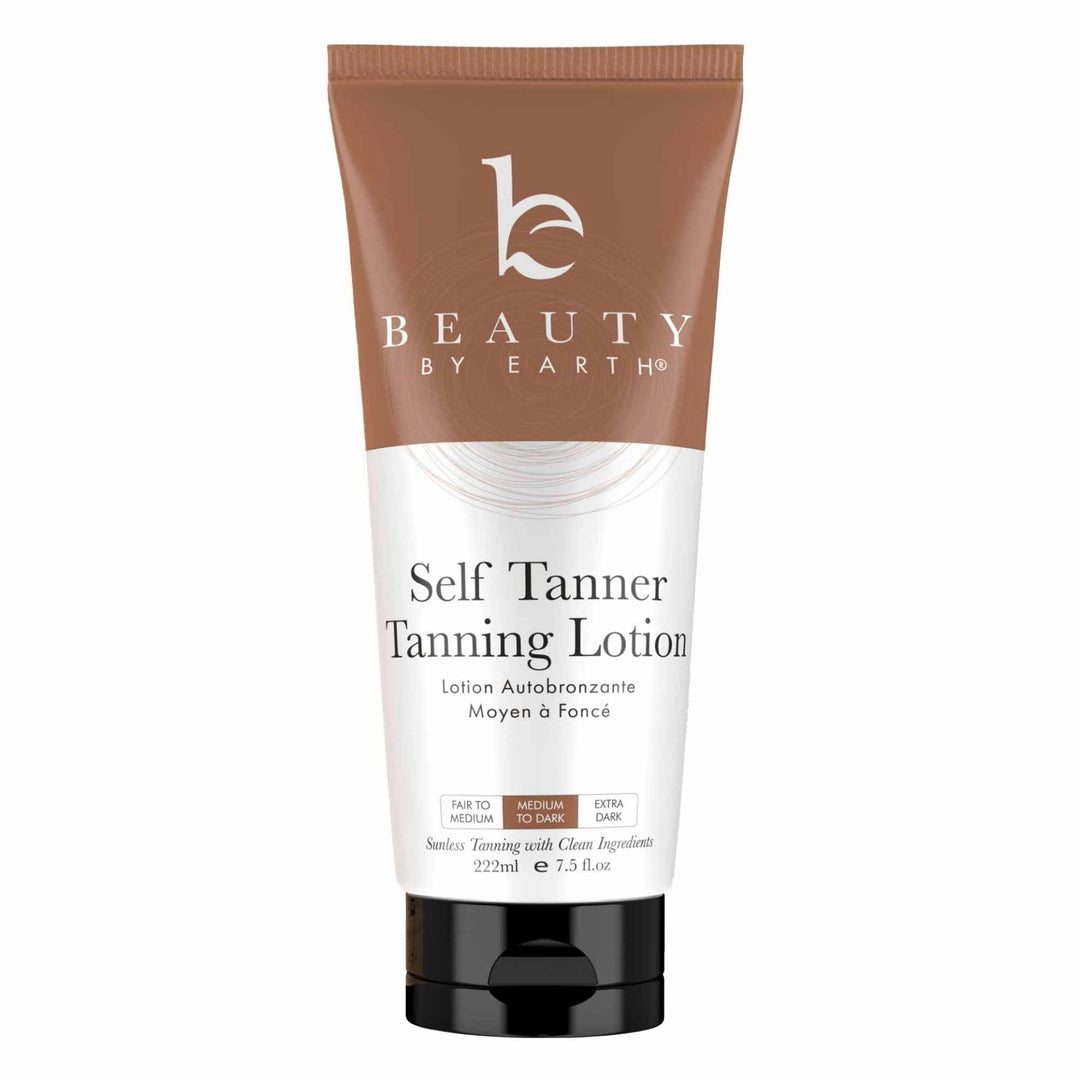 Tube of Beauty by Earth Self Tanner Tanning Lotion on a white background
