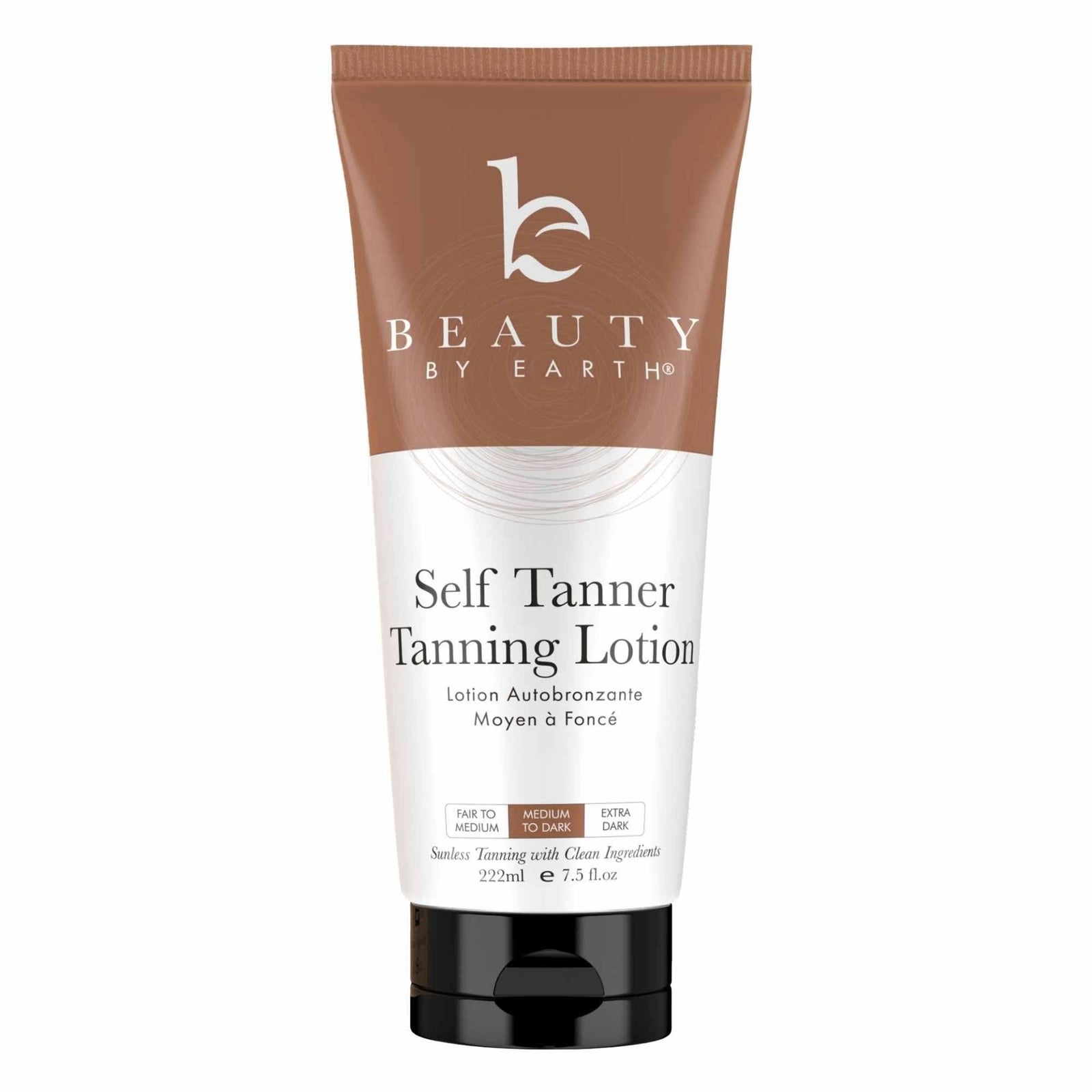 Tube of Beauty by Earth Self Tanner Tanning Lotion on a white background