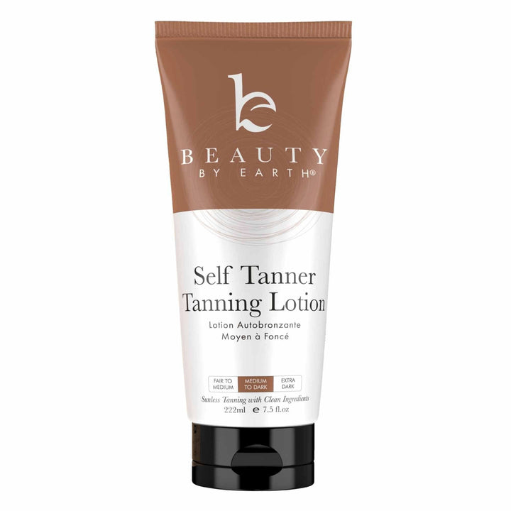 Tube of Beauty by Earth Self Tanner Tanning Lotion on a white background