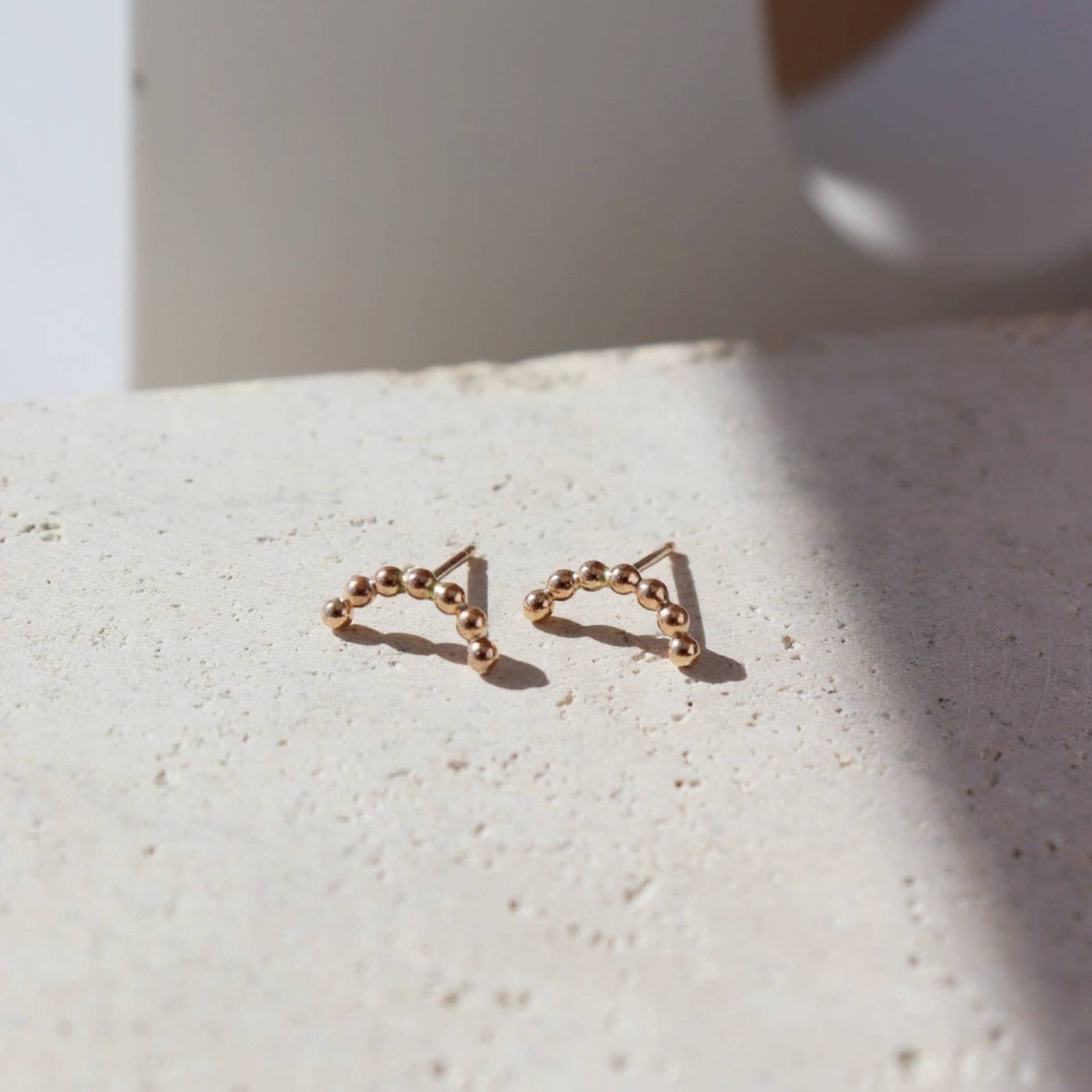 Sequin Arc Studs | 14k Gold Fill - Echo Market