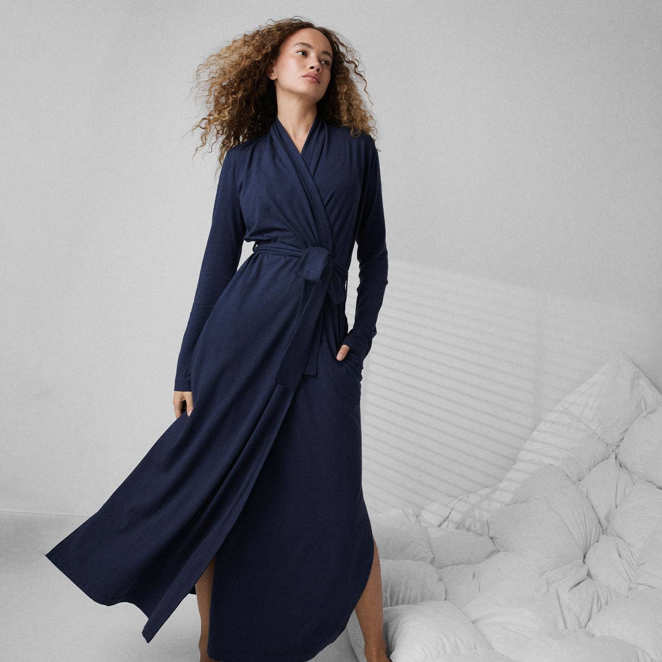 Slumberknit™ Maxi Robe | Deep Blue - Echo Market