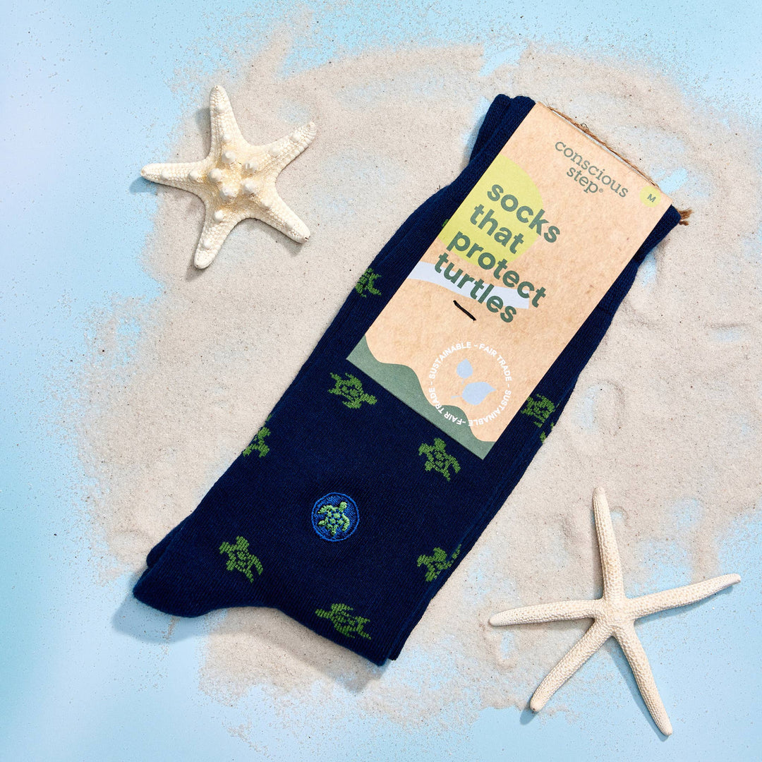 Socks that Protect Turtles | Navy Turtles - Echo Market