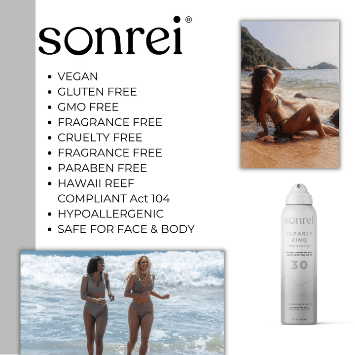 Sonrei Clearly Zinq Organic Mineral Sunscreen Mist | SPF 30 - Echo Market