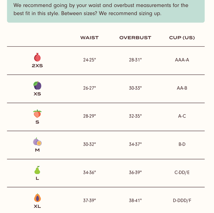 Size chart for women&