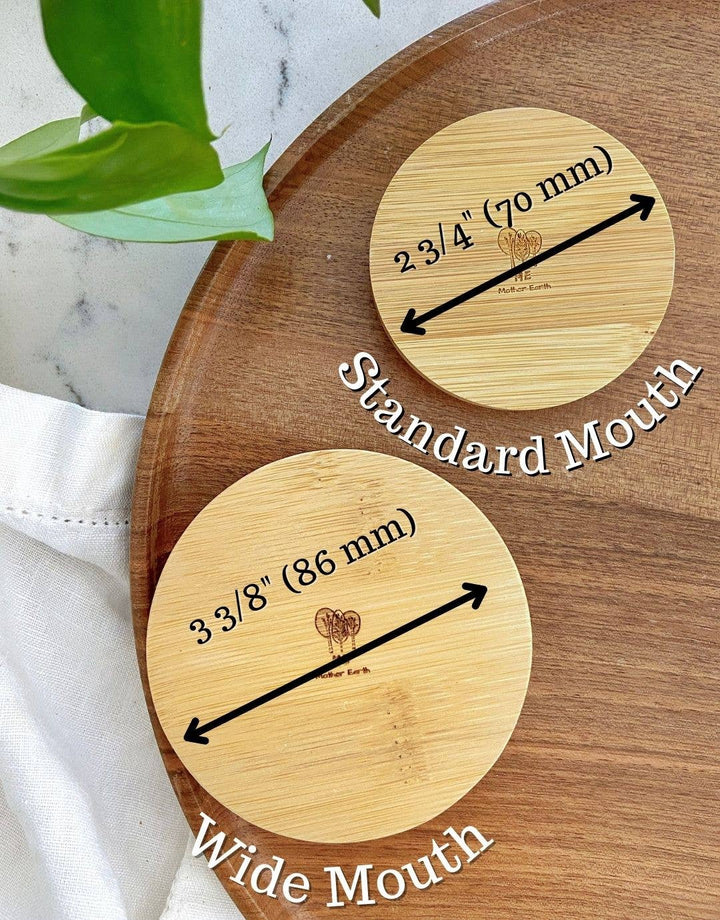 Standard Solid Bamboo Mason Jar lids - Echo Market