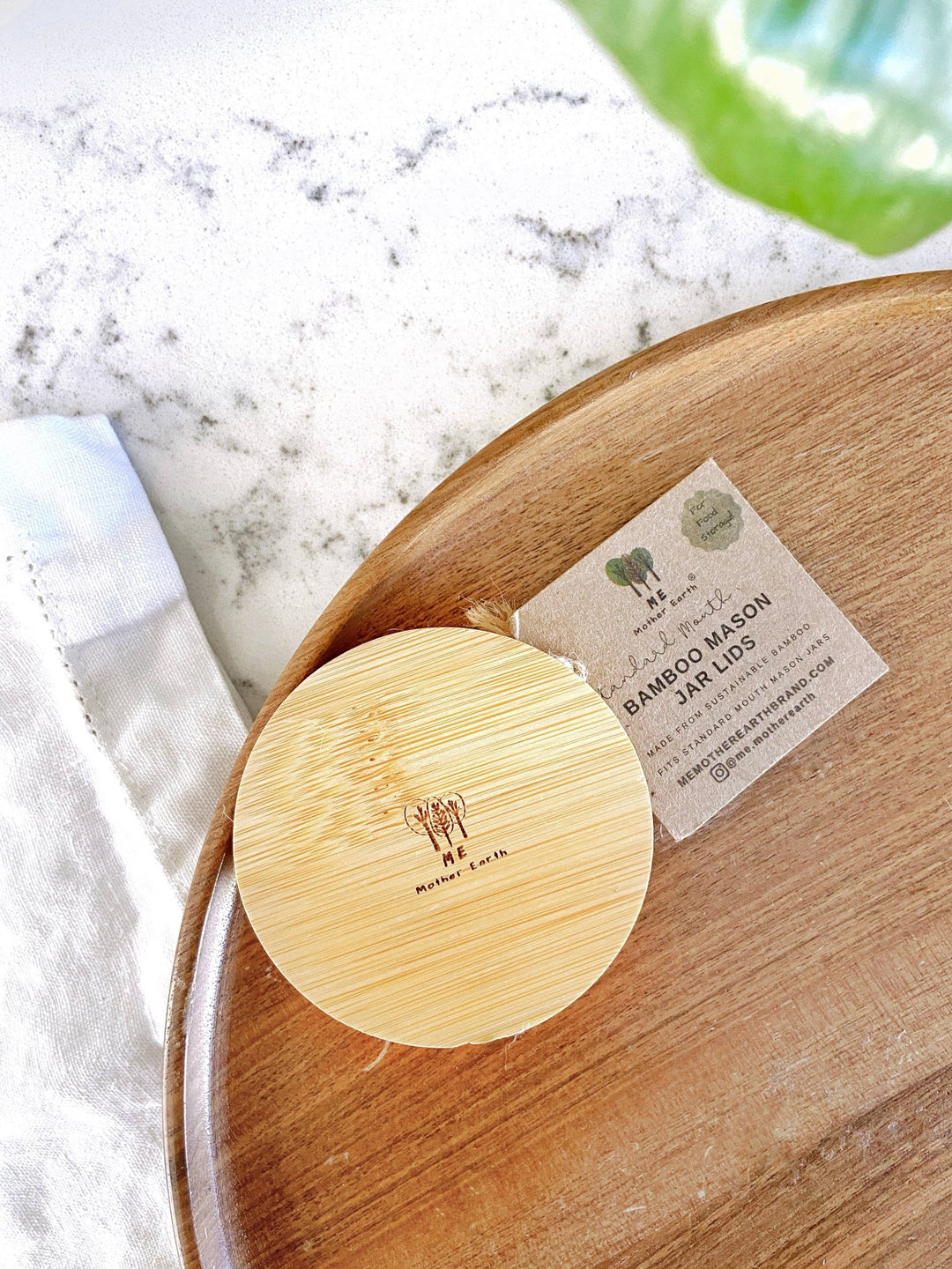 Standard Solid Bamboo Mason Jar lids - Echo Market
