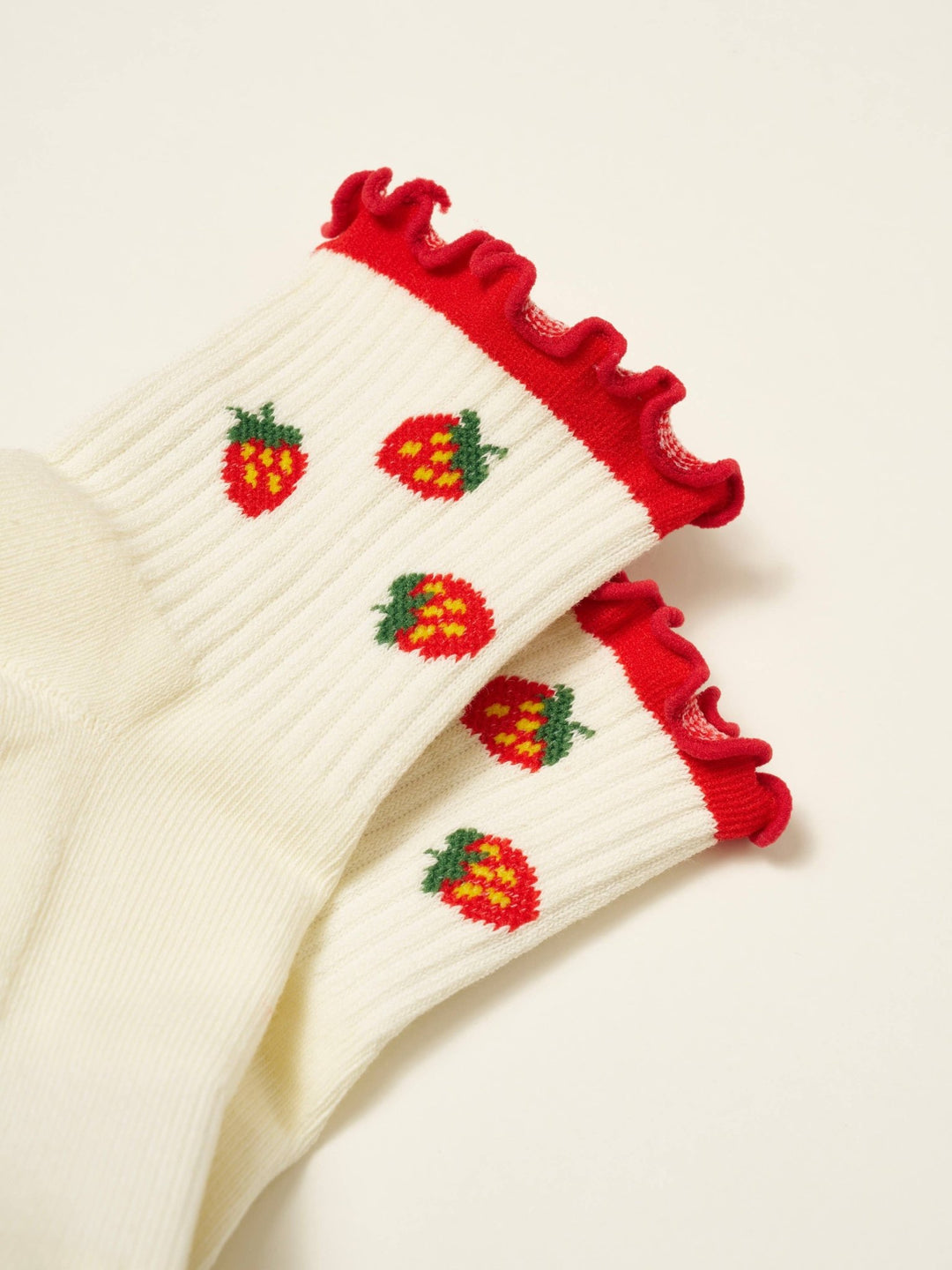 🍓 Strawberry Ruffle Grip Sock | Pilates Socks - Echo Market